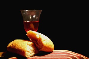 Communion services at United Methodist Church, Branford are on the first Sunday of each month and feature the elements of bread and unfermented grape juice for all present